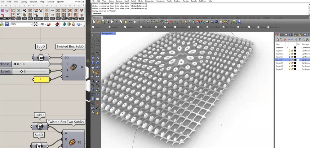 Creating parametric surfaces